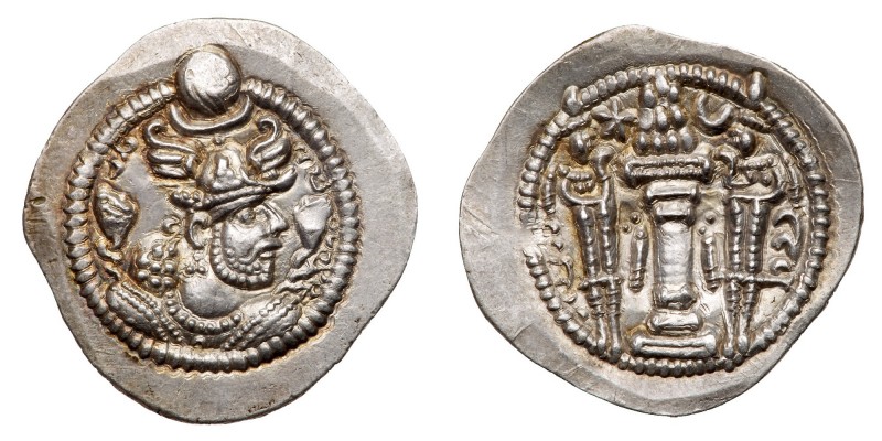 Sasanian Kingdom. Peroz I. Silver Drachm (4.13 g), AD 457/9-484. AY (Eran-xvarra...