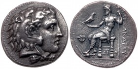 Ptolemaic Kingdom. Ptolemy I Soter. Silver Tetradrachm (15.54 g), as Satrap, 323-305 BC. EF
