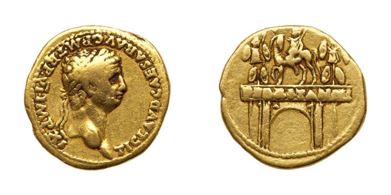 Claudius. Gold Aureus, AD 41-54. Rome, AD 46/7. TI CLAVD CAESAR AVG P M TR P VI ...