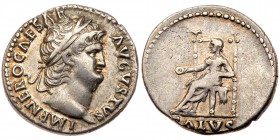 Nero. Silver Denarius (3.47 g), AD 54-68. VF