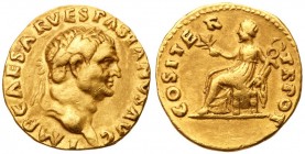 Vespasian. Gold Aureus (6.37 g), AD 69-79. VF