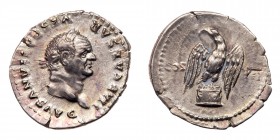 Vespasian. Silver Denarius (3.41 g), AD 69-79. EF