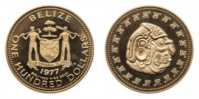 Belize. 100 Dollars, 1977. PF