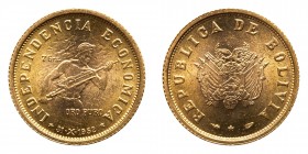 Bolivia. 5 and 10 Bolivianos, 1952. BU