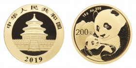China. 200 Yuan, 2019. PF