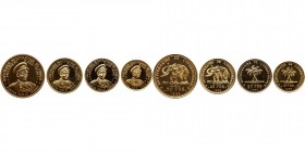 Congo (Republic). 10, 20, 25 and 50 Francs, 1965. PF