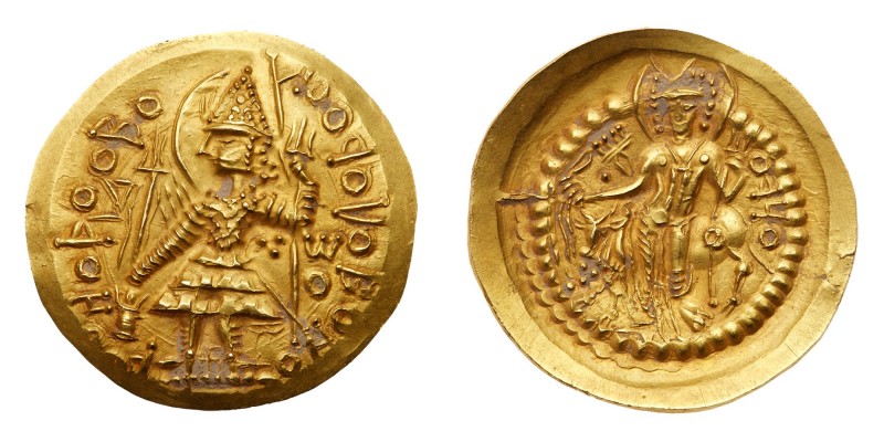 Kushano-Sasanians. Time of Ardashir-Peroz I. Gold Dinar (7.96 g), ca. AD 255-310...