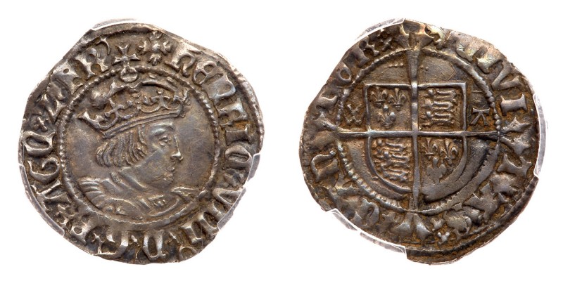 Great Britain. Half Groat, ND. S.2343. Henry VIII, 1509-1547. 2nd coinage, Cante...