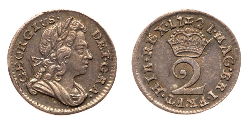 Great Britain. Two Pence, 1721. S.3656. George I. Nearly mint state with lovely ...