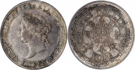 HONG KONG. Dollar, 1866. Hong Kong Mint. Victoria. PCGS AU-55 Gold Shield.