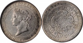 HONG KONG. Dollar, 1867. Hong Kong Mint. Victoria. PCGS AU-55 Gold Shield.