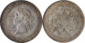 HONG KONG. Dollar, 1867. Hong Kong Mint. Victoria. PCGS Genuine--Chopmark, AU Details Gold Shield.