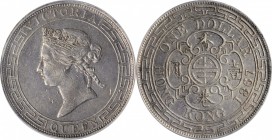 HONG KONG. Dollar, 1867. Hong Kong Mint. Victoria. PCGS EF-45 Gold Shield.