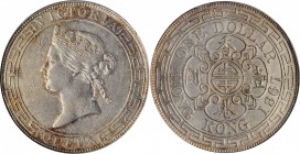 HONG KONG. Dollar, 1867. Hong Kong Mint. Victoria. PCGS Genuine--Scratch, EF Details Gold Shield.