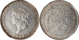 HONG KONG. Dollar, 1868. Hong Kong Mint. Victoria. NGC AU-58.