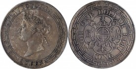 HONG KONG. Dollar, 1868. Hong Kong Mint. Victoria. PCGS AU-55 Gold Shield.