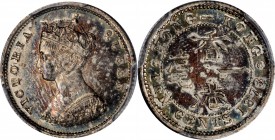 HONG KONG. 10 Cents, 1873. London Mint. Victoria. PCGS MS-62 Gold Shield.