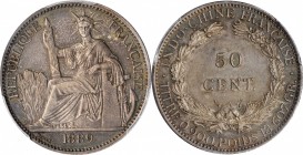 FRENCH INDO-CHINA. 50 Cents, 1889-A. Paris Mint. PCGS PROOF-62 Gold Shield.