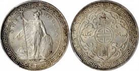 GREAT BRITAIN. Trade Dollar, 1895-B. Bombay Mint. Victoria. PCGS MS-64 Gold Shield.