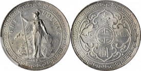 GREAT BRITAIN. Trade Dollar, 1897-B. Bombay Mint. Victoria. PCGS MS-63+ Gold Shield.