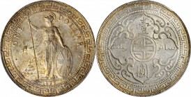 GREAT BRITAIN. Trade Dollar, 1897-(B). Bombay Mint. Victoria. PCGS MS-63+ Gold Shield.
