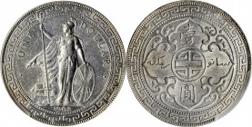 GREAT BRITAIN. Trade Dollar, 1902-C. Calcutta Mint. Edward VII. PCGS AU-58 Gold Shield.