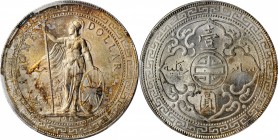 GREAT BRITAIN. Trade Dollar, 1907-B. Bombay Mint. Edward VII. PCGS MS-64 Gold Shield.