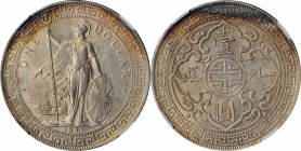 GREAT BRITAIN. Trade Dollar, 1897/6-B. Bombay Mint. Victoria. NGC AU-58.
