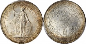 GREAT BRITAIN. Trade Dollar, 1907-B. Bombay Mint. Edward VII. PCGS MS-64+ Gold Shield.