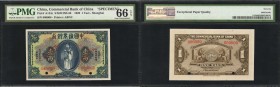 CHINA--REPUBLIC. Commercial Bank of China. 1 Tael, 1920. P-A134s. Specimen. PMG Gem Uncirculated 66 EPQ.
