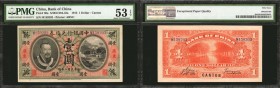 CHINA--REPUBLIC. Bank of China. 1 Dollar, 1913. P-30a. PMG About Uncirculated 53 EPQ.