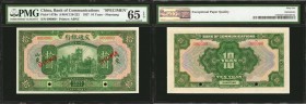 CHINA--REPUBLIC. Bank of Communication. 1, 5 & 10 Yuan, 1927. P-145Bs, 146Cs & 147Bs. Specimens. PMG Choice Uncirculated 64 EPQ & Gem Uncirculated 65 ...