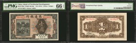 CHINA--REPUBLIC. Bank of Territorial Development. 1 Dollar, ND (1916). P-582a. PMG Gem Uncirculated 66 EPQ.