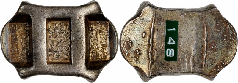 CHINA. Yunnan Sanchuo Jieding. Provincial Three Stamp Remittance Ingots. Silver ...