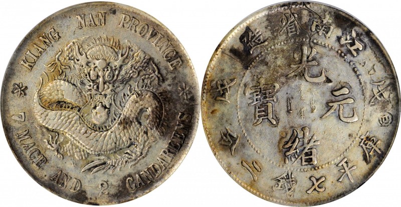 CHINA. Kiangnan. 7 Mace 2 Candareens (Dollar), CD (1898). PCGS Genuine--Chopmark...