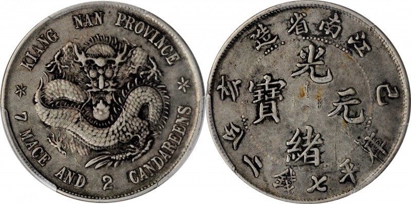 CHINA. Kiangnan. 7 Mace 2 Candareens (Dollar), CD (1899). PCGS Genuine--Scratch,...