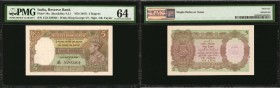 INDIA. Reserve Bank of India. 5 Rupees, ND (1937). P-18a. Consecutive. PMG Choice Uncirculated 64.