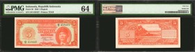 INDONESIA. Republik Indonesia Serikat. 5 Rupiah, 1950. P-36. PMG Choice Uncirculated 64.
