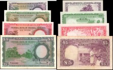 NIGERIA. Central Bank of Nigeria. 5 Shillings to 5 Pounds, 1958. P-2, 3, 4 & 5. Very Fine to About Uncirculated.