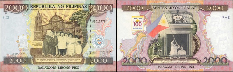 PHILIPPINES. Bangko Sentral Ng Pilipinas. 2000 Piso, 1998. P-189. Uncirculated....