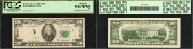 UNITED STATES. Federal Reserve Note. Atlanta. 20 Dollars, 1977. Fr. 2072-F. PCGS Currency Gem New 66 PPQ. Obstructed Overprint at Left.