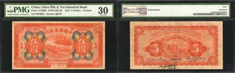 CHINA--REPUBLIC. China Silk & Tea Industrial Bank. 5 Dollars, 1925. P-A120Bb. PM...