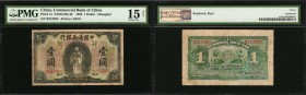 CHINA--REPUBLIC. Commercial Bank of China. 1 Dollar, 1920. P-1a. PMG Choice Fine 15 Net. Repaired, Rust.
