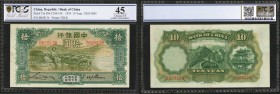 CHINA--MISCELLANEOUS. Mixed Banks. 10 & 1000 Yuan, 1934-45. P-73a, 245c & J91a. Mixed PMG & PCGS GSG Grades.