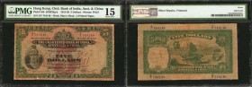 HONG KONG. Chartered Bank of India, Australia & China. 5 Dollars, 1941-56. P-54b. PMG Choice Fine 15.