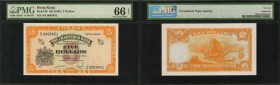HONG KONG.  Chartered Bank. 5 Dollars, ND (1967). P-69. PMG Gem Uncirculated 66 EPQ.