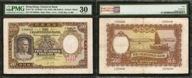 HONG KONG.  Chartered Bank. 500 Dollars, ND (1975). P-72c. PMG Very Fine 30.