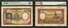 HONG KONG. Chartered Bank. 500 Dollars, ND (1975). P-72c. PMG Very Fine 20.