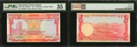 HONG KONG. Chartered Bank. 100 Dollars, 1977. P-76b. PMG Choice Very Fine 35.