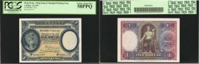 HONG KONG. Hong Kong & Shanghai Banking Corporation. 1 Dollar, 1935. P-172c. 58 PPQ.